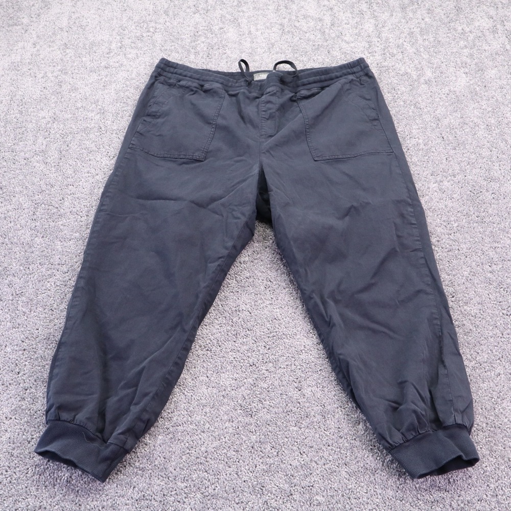 Torrid Joggers Womens 3R Black Cotton Blend Elastic Cuff Drawstring Pants